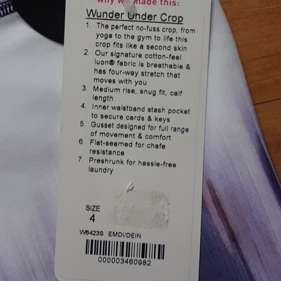 NEW Lululemon Wunder Under Crop Pant Yoga Athletic - Picture 8 of 8